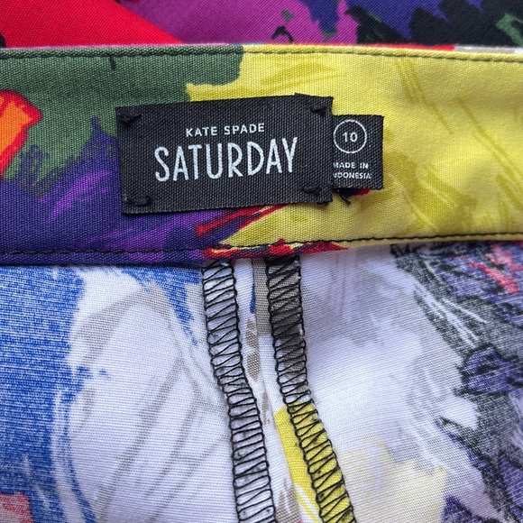 Kate Spade Saturday Abstract Colour Splatter Tapered Leg Pants Size 10 - Picture 14 of 16